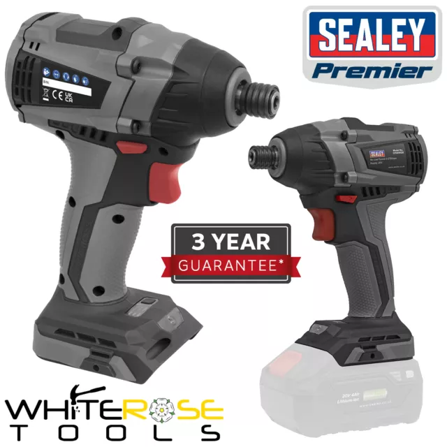 Sealey Impact Driver 1/4" Hex 20V Li-ion Cordless Brushless 200Nm Bare Unit