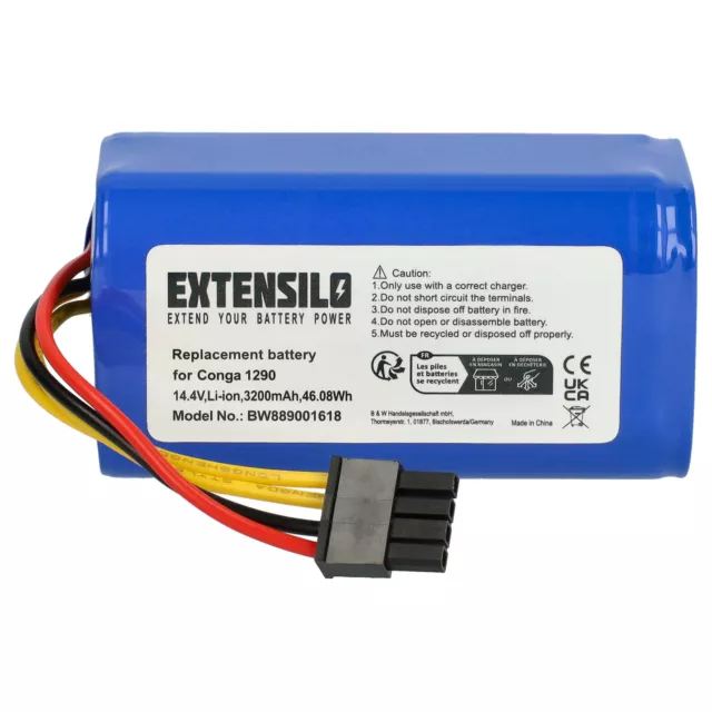 Batterie 3200mAh pour Bagotte BL509, Vileda VR302, Zoef Robot Sjaan