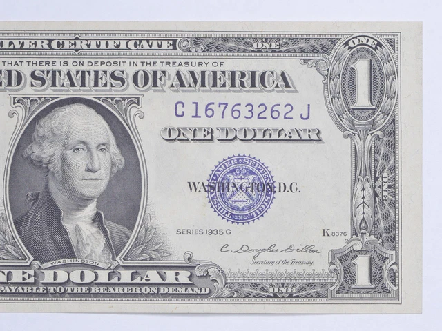 1935-G Silver Certificate $1 Blue Seal - Uncirculated US Paper Money *0779