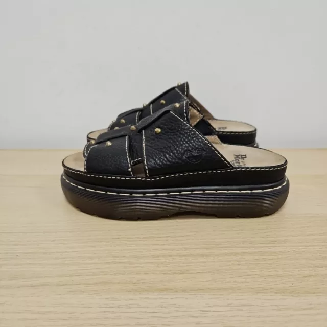 DR MARTENS VINTAGE Trevin Gold Stud Platform Chunky Slip On Rare