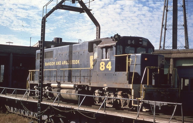 Duplicate  Train Slide Bangor Aroostook GP-38 #84 NO. Maine JCT