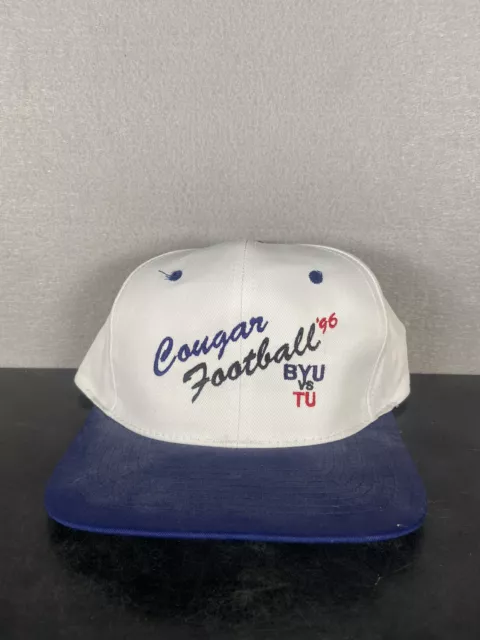 Vintage BYU Cougars Vs TU Gridiron Special Football SnapBack Hat Ajustable OSFA