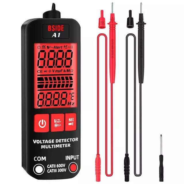 A1 Multimeter LCD Digital 2000 Counts Tester Live Neutral Wire Check Volt AC/DC
