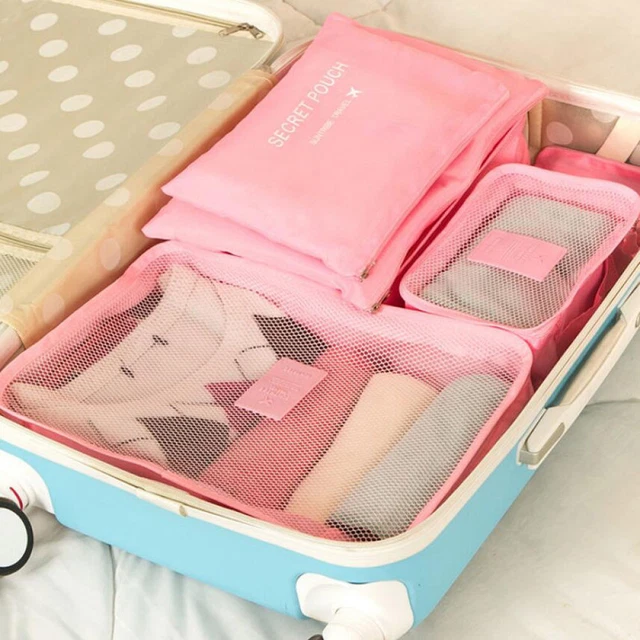 6Pcs Waterproof Travel Storage Bags Clothes Packing Cube Luggage Organizer