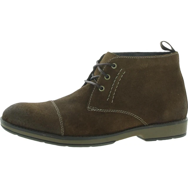 hinman mid dark tan suede