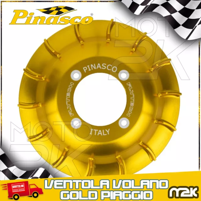 Ventolino Ventola Volano Colore Oro Cnc Pinasco Flytech Vespa T5 Ts Px 125 150