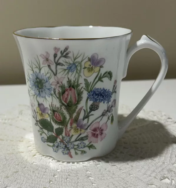 Aynsley Wild Tudor Mug Cup Vintage Flowers Pattern Floral