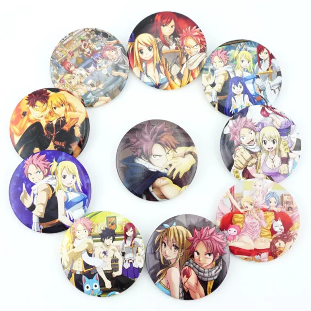 Japan Anime Fairy Tail Natsu Cosplay Badge Lucy Happy Brooch Pins