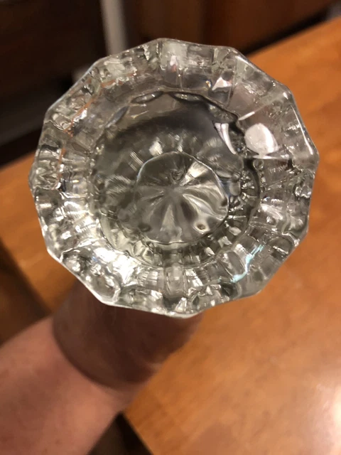 Antique Victorian 12 Point Crystal Glass Door Knob