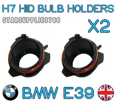 2x H7 BMW E39 HID HEADLIGHT HOLDERS BMW CONVERSION KIT BULB HOLDERS E39