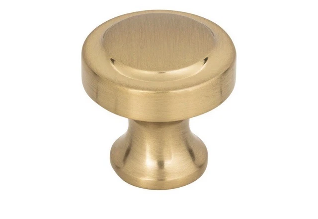 Atlas Cabinet Hardware Bradbury Collection 1 1/4" Round Knob in Warm Brass