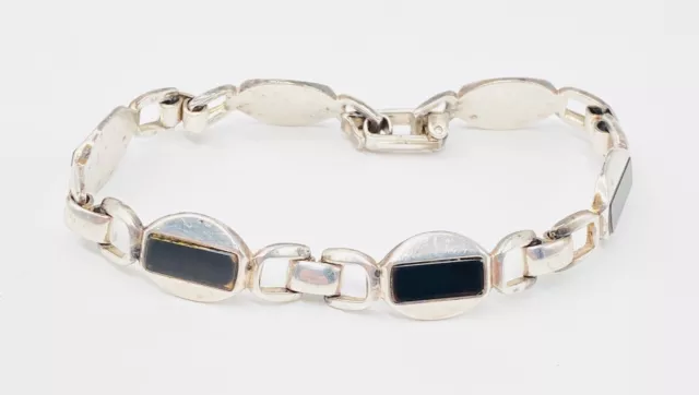 Armband mit Onyx, Silber 835/000  (mgg322)