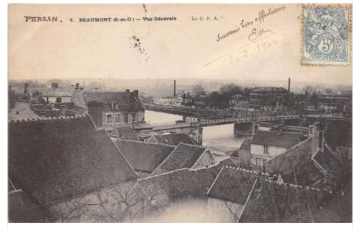 Cpa 95 Persan Beaumont Vue Generale