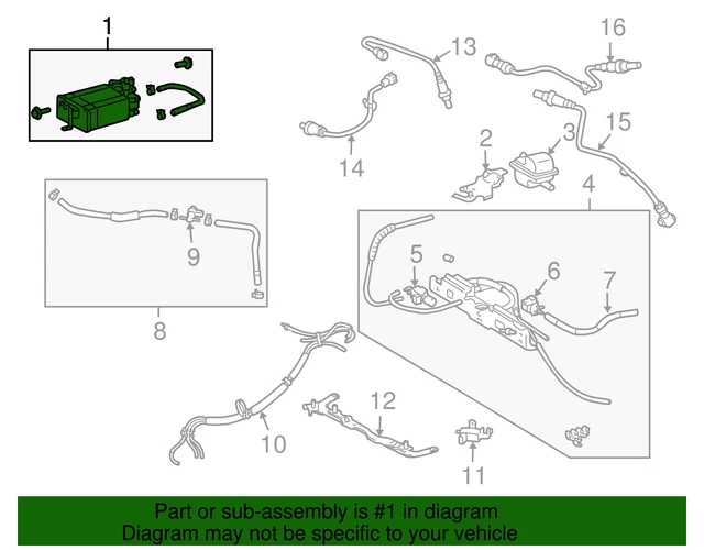 OEM GENUINE TOYOTA Highlander Evap Purge Vapor Charcoal Canister 77740
