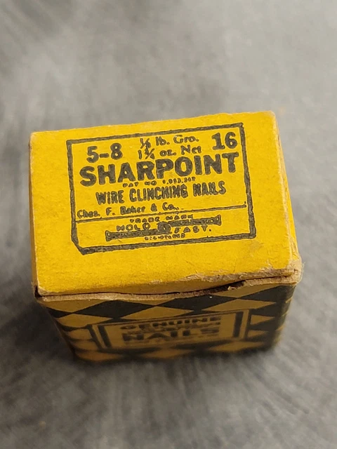 Vintage shoe sole nails advertising hold fast chas f baker & co boston MA  5-8S 3