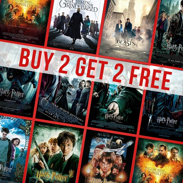 HARRY POTTER MOVIE Posters Wizarding World Wall Art Fantastic Beasts ...