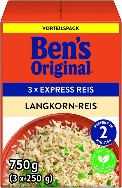 BEN'S ORIGINAL Express Langkornreis 3 Packungen (3x250g)