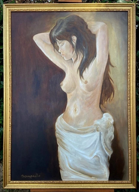 Nudo di donna quadro 108x78 olio su tela