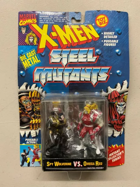 1994 Toy Biz X-Men Steel Mutants Spy Wolverine vs Omega Red Metal Action Figures