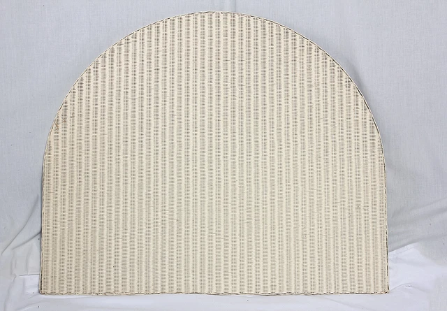 Lloyd Loom testiera letto singola 3 piedi vintage bianca crema con raccordi rara!