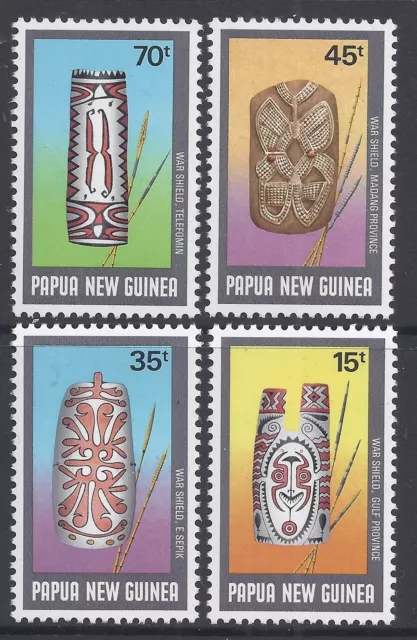 1987 Papua New Guinea War Shields Set Of 4 Fine Mint Muh/Mnh