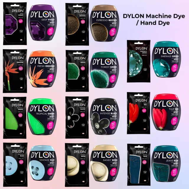 DYLON Machine Dye Pods 350g Hand Dye 50g - Various Colours Available