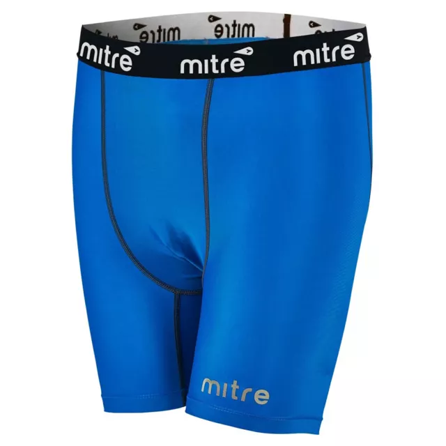 Mitre Neutron Compression Shorts Size MY 8-10y Kids Unisex Sports Tights Royal