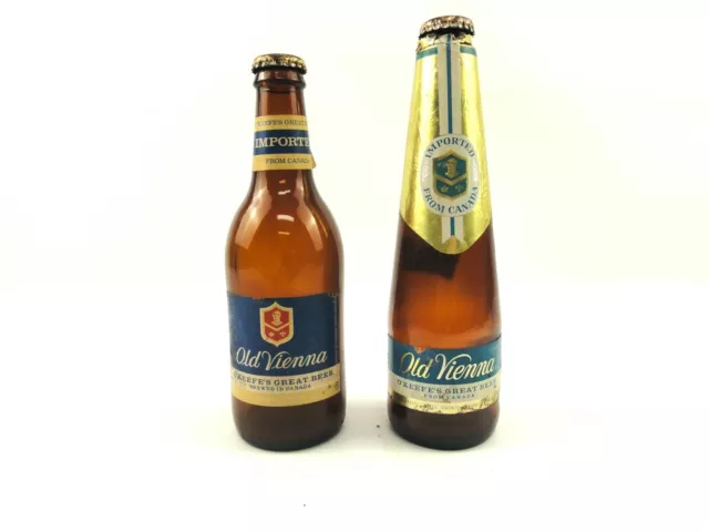 O’Keefe’s Great Beer Old Vienna Two 12 Ounce Empty Glass Brown Beer Bottles