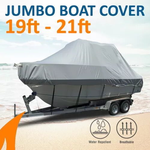 Heavy-Duty, Marine Grade 19ft-21ft / 5.8m-6.4m Trailerable Jumbo Boat Cover