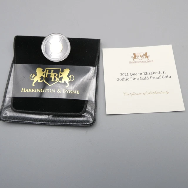 Harrington & Byrne 2021 Queen QE2 QEII 24 Carat Gold Half Gram Coin 0.5g Perfect