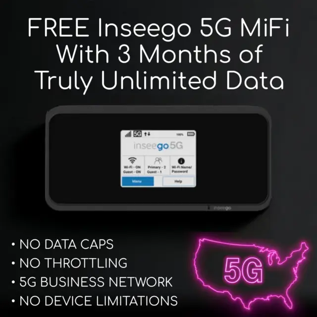 T-Mobile Inseego 5G Mifi With 3 Months Of Truly Unlimited 4G/5G Hotspot Data