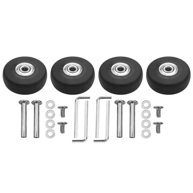 OD 50mm 4 Sets of Luggage Suitcase Replacement Wheels Axles Deluxe Repair T O1C8