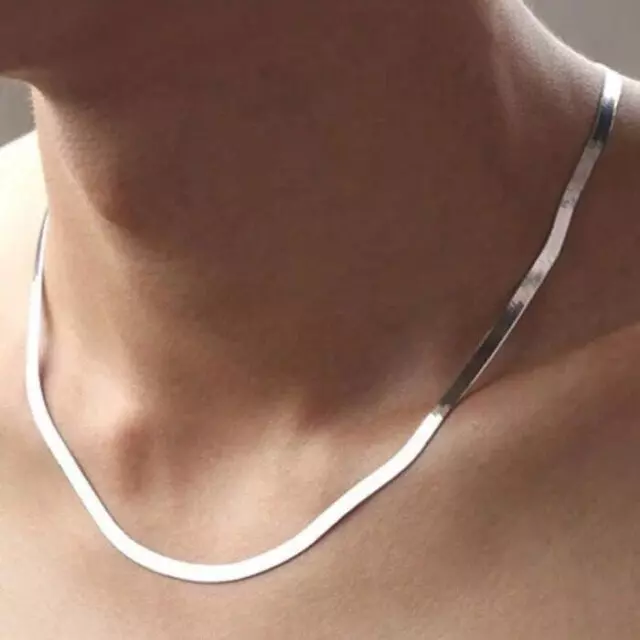925 sterling solid silver 6MM snake chain Men Women necklace