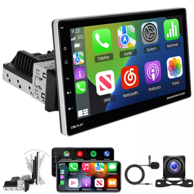 64GB Android 13 Single 1DIN Autoradio Carplay GPS Navi DSP Bluetooth RDS +Kamera