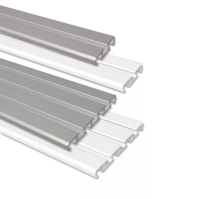 INTERDECO Gardinenschiene / Vorhangschiene Aluminium 1-/2-läufig und 3-/4-läufig