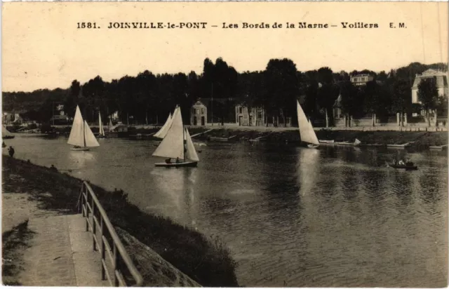 CPA AK Joinville le Pont Les Bords de la Marne, sailboats FRANCE (1283417)