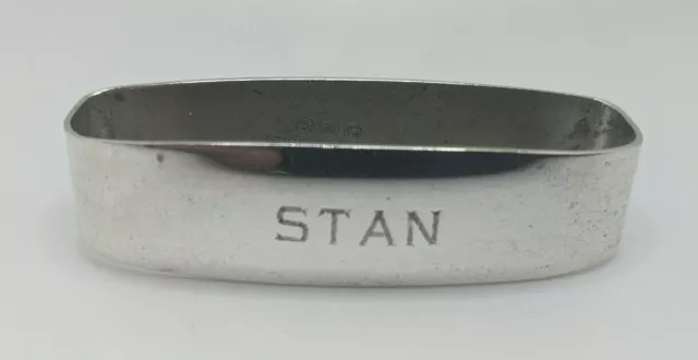 Antique Watson Arts & Crafts Sterling Silver Napkin Ring "Stan" name engraving