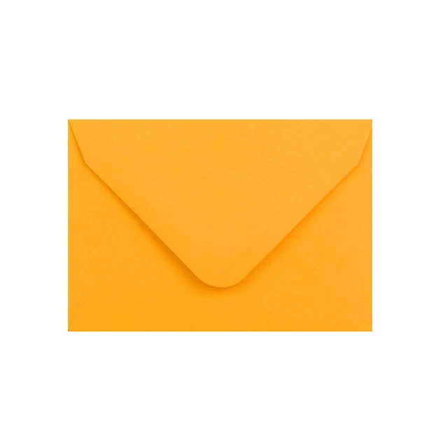 65 x 94 Sobre Tarjeta de Visita Amarillo Oscuro | Goma | Sobre Con Flap en V 120gsm