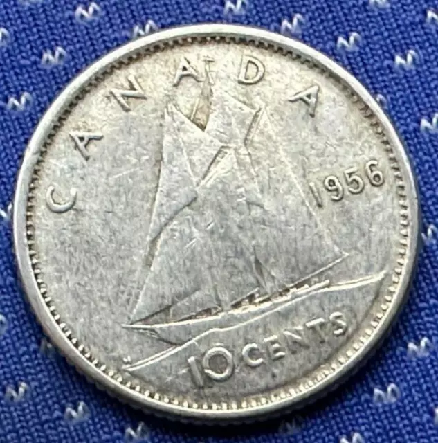 1956 Canada 10 Cents Coin  .800 Silver      #G141