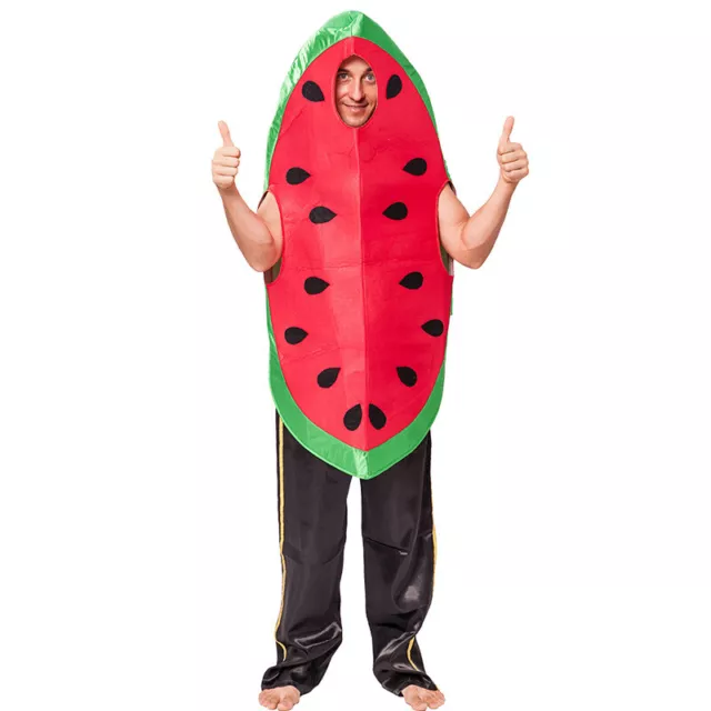 Watermelon Costume Ladies Mens Unisex Novelty Fruit Fancy Dress Farm Outfit