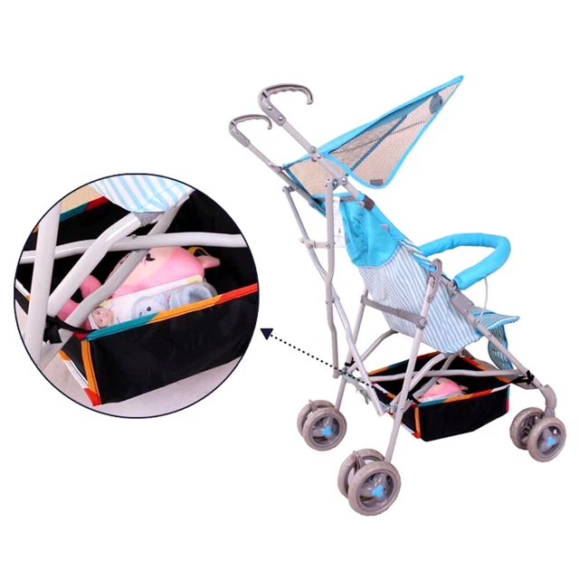 Universal Baby Pram Organiser Pushchair Stroller Storage Cup Bottom Basket