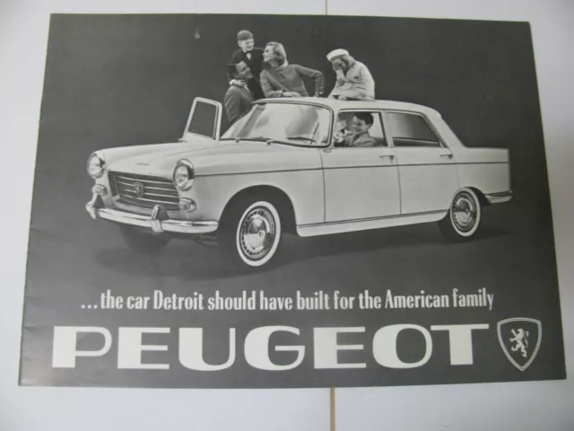 1963  1964  Peugeot  403 & 404  Original  Auto Sales Brochure  Lowest Price Ebay