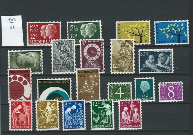 Niederlande Jahrgang 1962 Postfrisch nach NVPH Komplett jaargang
