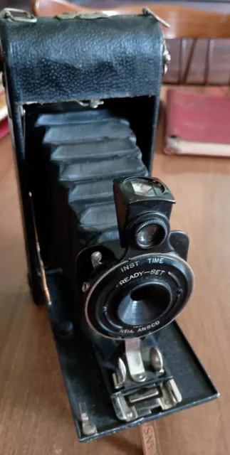 Vintage ANSCO Ready Set No 1A Folding Camera Untested For Display Or Parts