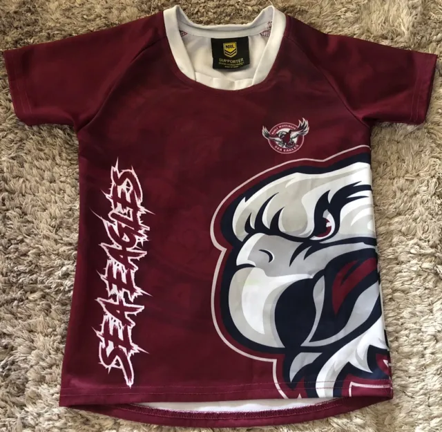 084 Authentic Manly Sea Eagles Jersey NRL Footy Classic Australia Kids Age 6