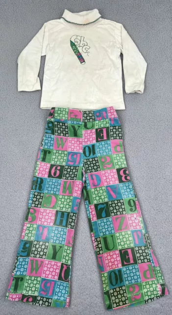 Vintage Health-Tex Girls Outfit Size 4 Pants Turtleneck Flare Hippie ABC’s 1970s