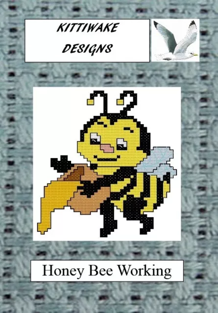 Honey Bee Working Cross Stitch Kit by Kittiwake. Beginners Cross Stitch Kit