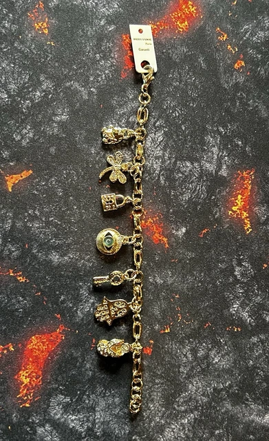 Bracelet En Argent 925 Vintage Avec Breloques - 47,9 G, Pièce Unique Et élégante