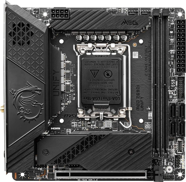 MSI MEG Z690I Unify Gaming Motherboard Mini ITX, LGA 1700 Socket, DDR5