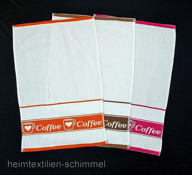 Geschirrtuch Küchenhandtuch Küchentuch Handtuch Küche COFFEE Baumwolle 50x70cm